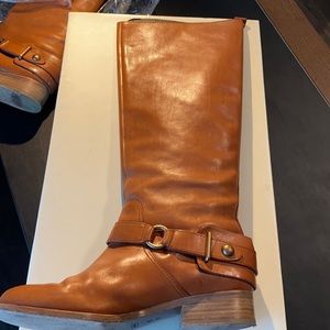 Coach Natalie Whiskey Brown Leather Boots
